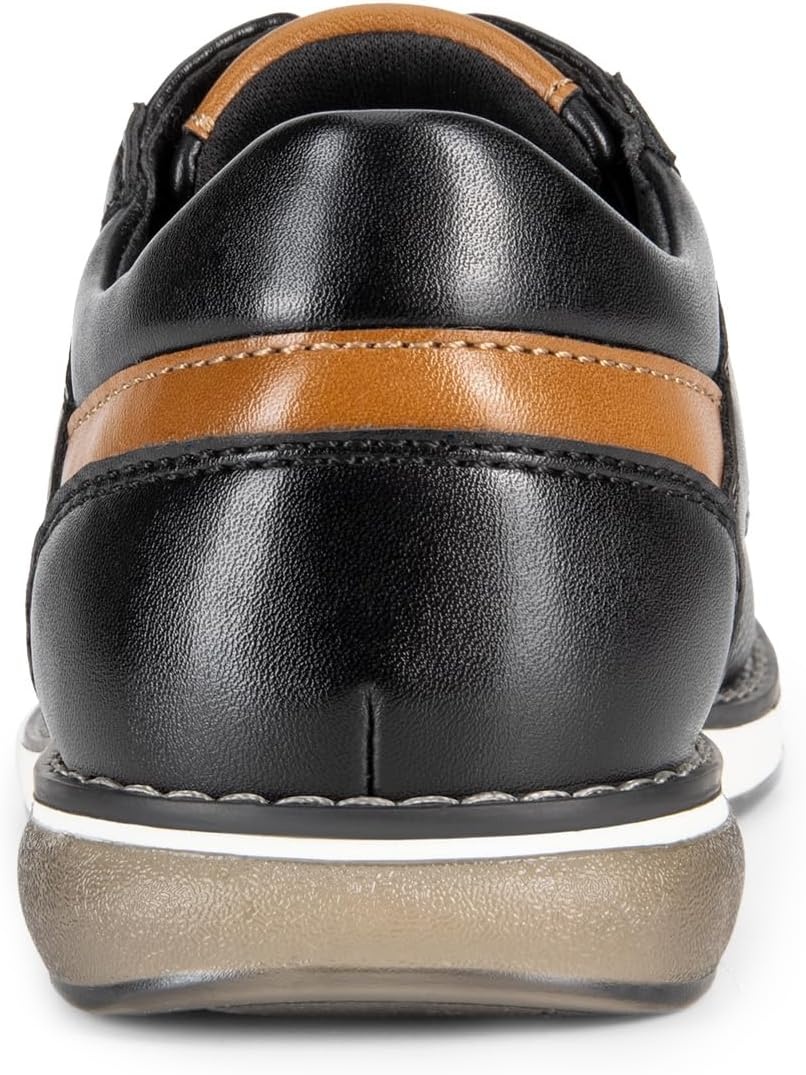 image:imageBruno Marc Boys Casual Dress Oxford Sneaker Vegan Leather Upper Breathable Lattice SlipResistant Outfit For Daily Wear Award Ceremonies Formal GatheringsBlack