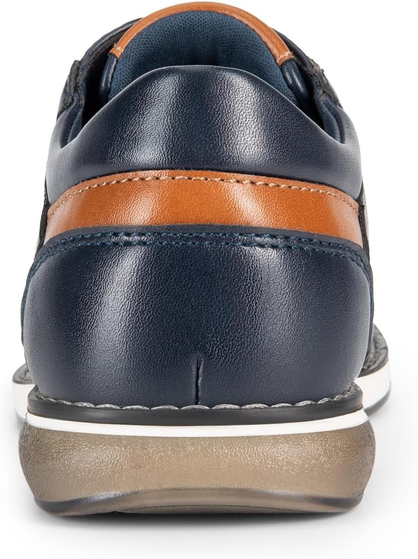 image:imageBruno Marc Boys Casual Dress Oxford Sneaker Vegan Leather Upper Breathable Lattice SlipResistant Outfit For Daily Wear Award Ceremonies Formal GatheringsNavy