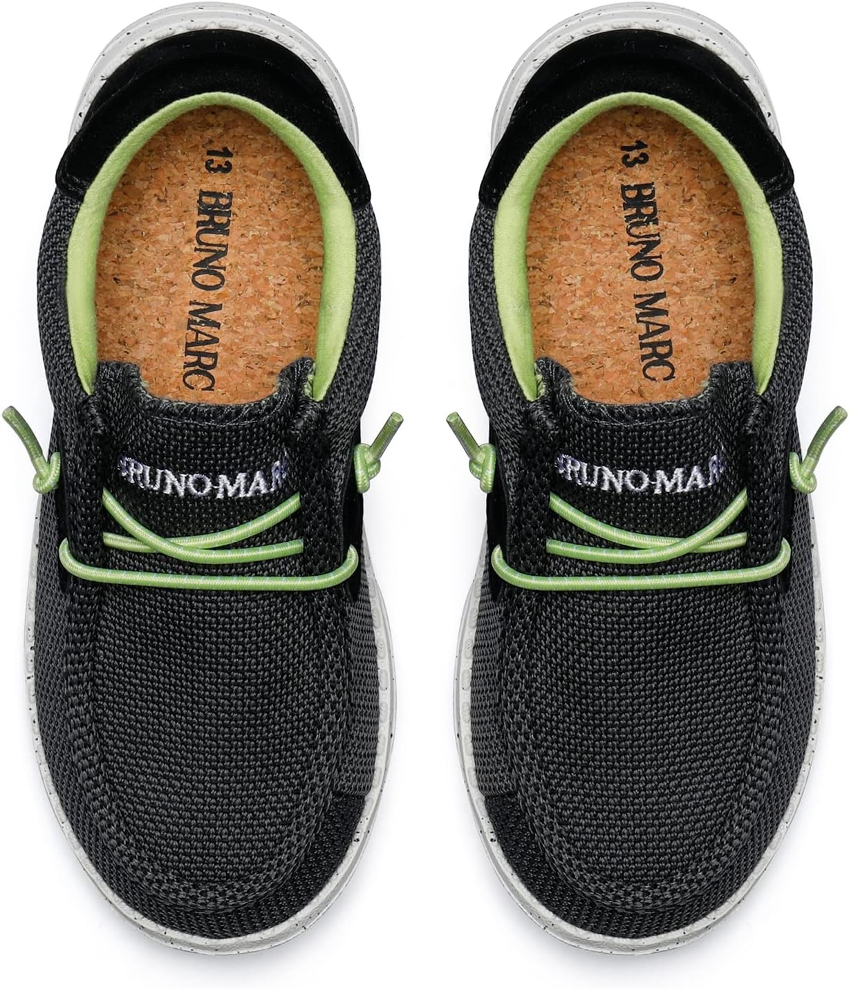 image:imageBruno Marc Boys Slipon Casual Loafers Shoes Comfortable Breathable Knitted Elastic Lace Lightweight Flexible Kids School Daily Travel Journey Indoor OutdoorBlack