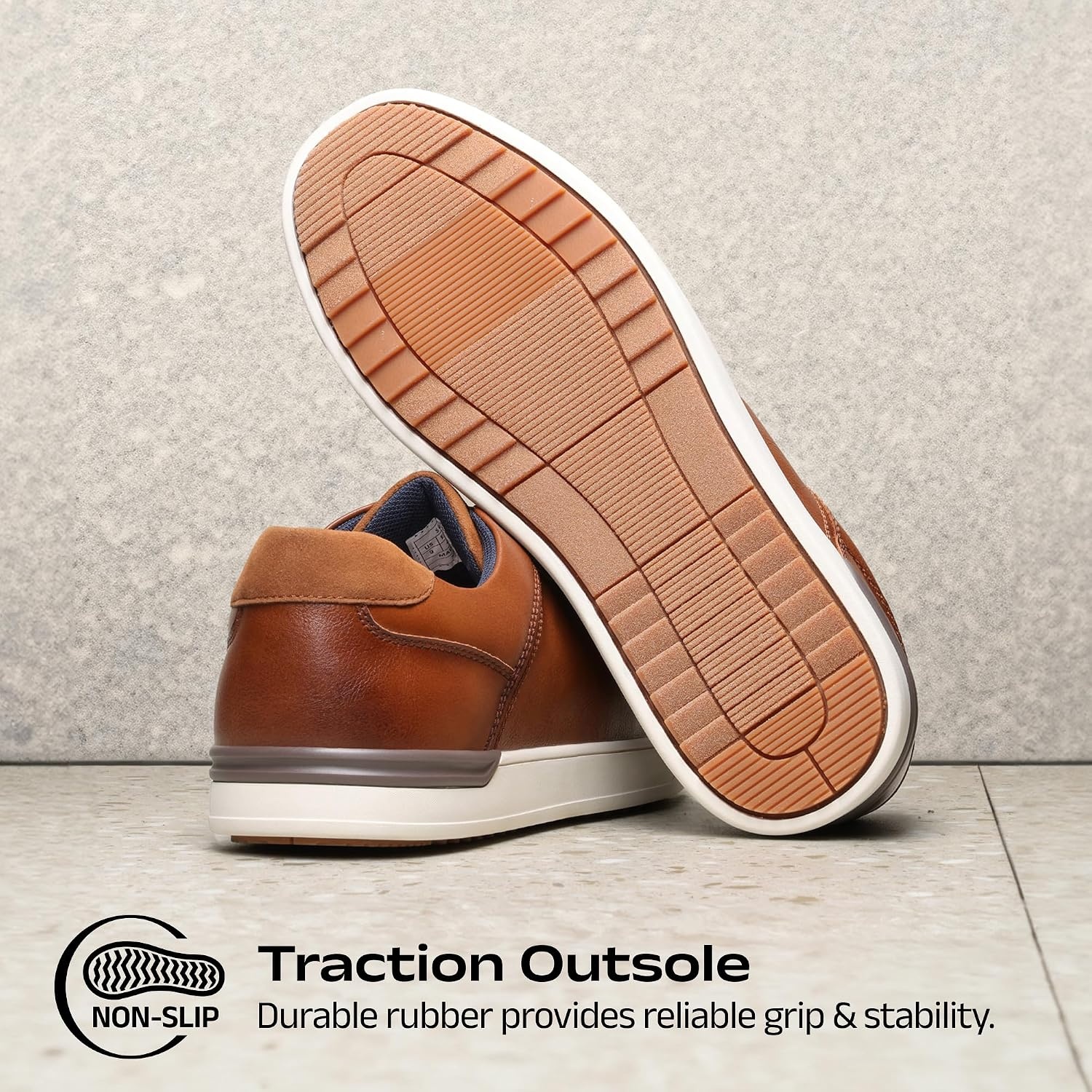 image:imageBruno Marc Mens Casual Dress Sneakers AllDay Comfortable Lightweight Skating Fashion Business Tennis Laceup Nonslip Lowtop Office Simpledress Versatile StyleBrownburnished