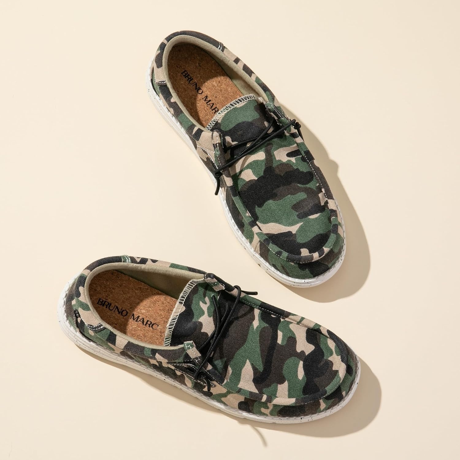 image:imageBruno Marc Mens Casual Slipon Loafers Shoes Comfortable Lightweight Breathable Stretch Soft Flexible Daily Office Travel JourneyCamoGreen