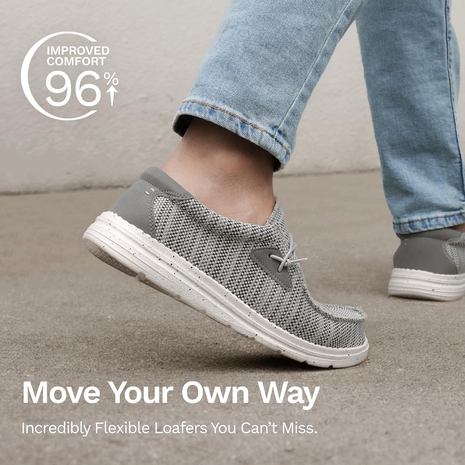 image:imageBruno Marc Mens Casual Slipon Loafers Shoes Comfortable Lightweight Breathable Stretch Soft Flexible Daily Office Travel JourneyGrey