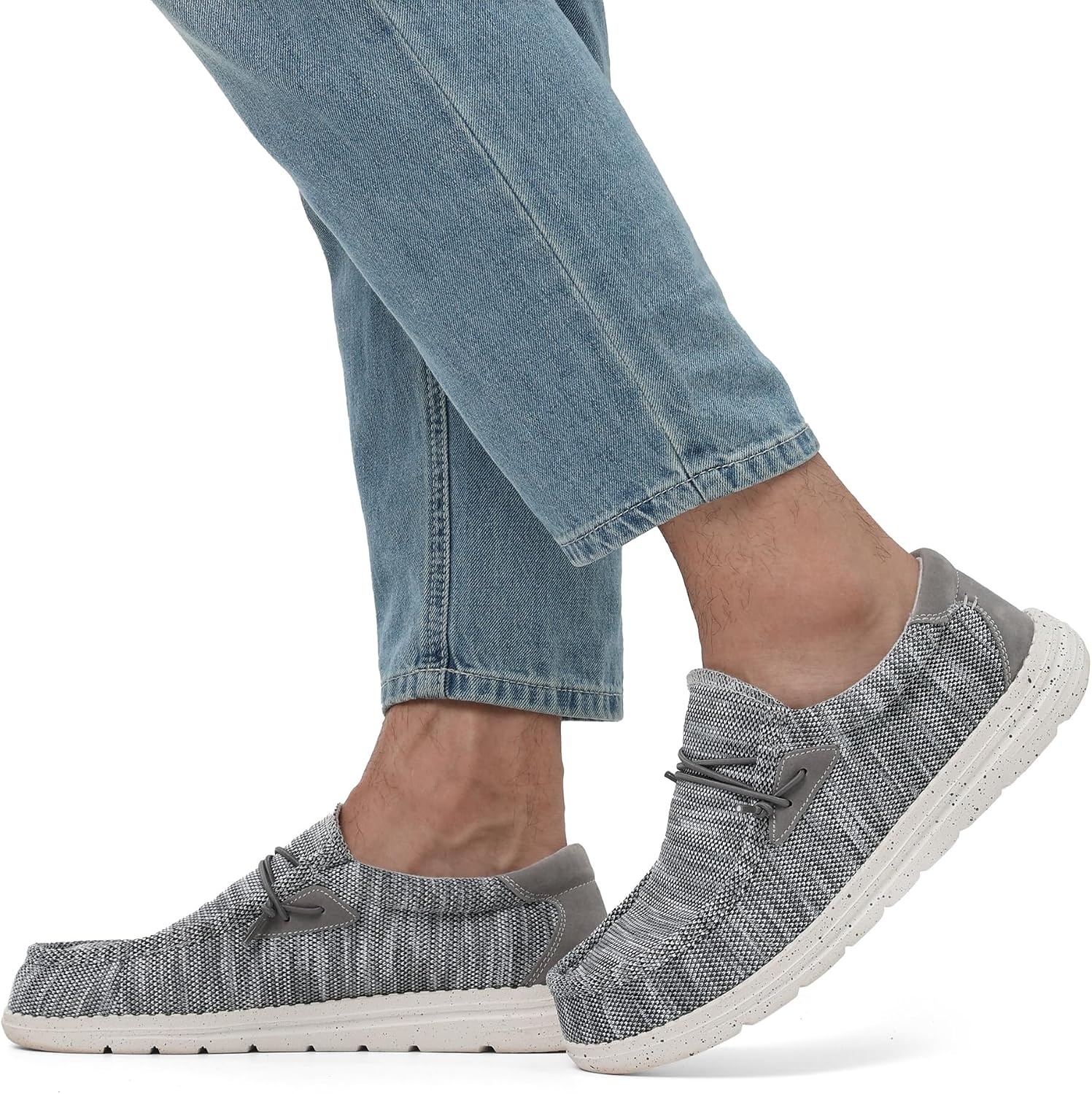image:imageBruno Marc Mens Casual Slipon Loafers Shoes Comfortable Lightweight Breathable Stretch Soft Flexible Daily Office Travel JourneySplice Grey