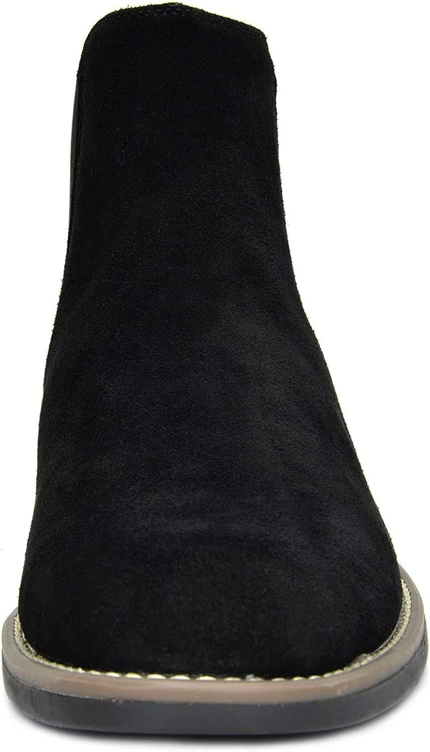 image:imageBruno Marc Mens Classic Chelsea Ankle Dress Boots CreaseResistant Soft Upper Cushioned PU Sponge InsoleTextured TPR Outsole for Men Smart Casual OccasionsBlack