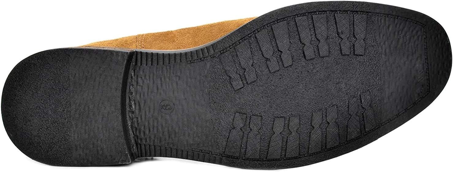image:imageBruno Marc Mens Classic Chelsea Ankle Dress Boots CreaseResistant Soft Upper Cushioned PU Sponge InsoleTextured TPR Outsole for Men Smart Casual OccasionsCamel