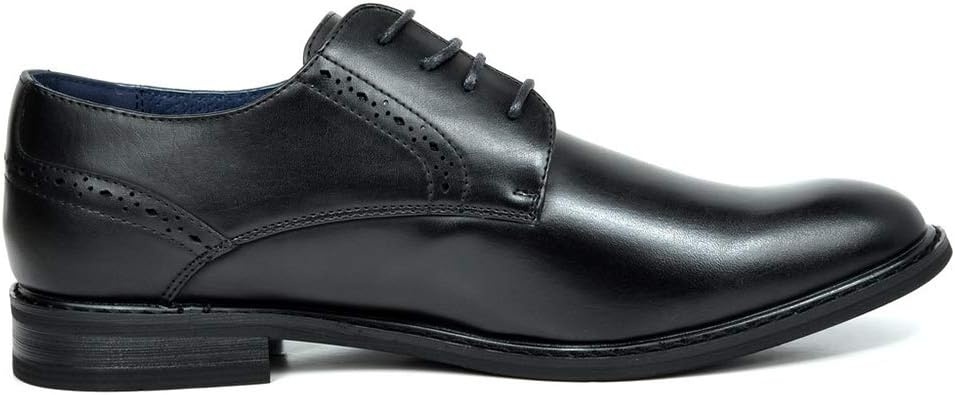 image:imageBruno Marc Mens Dress Classic Comfort Oxfords Shoes Soft Synthetic Leather Upper Comfy Insole Durable Outsole For Work Weddings Formal OccasionsBlack