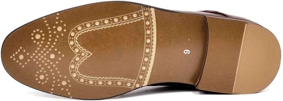 image:imageBruno Marc Mens Dress Classic Comfort Oxfords Shoes Soft Synthetic Leather Upper Comfy Insole Durable Outsole For Work Weddings Formal OccasionsDark Brown