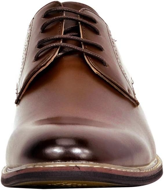 image:imageBruno Marc Mens Dress Classic Comfort Oxfords Shoes Soft Synthetic Leather Upper Comfy Insole Durable Outsole For Work Weddings Formal OccasionsDark Brown