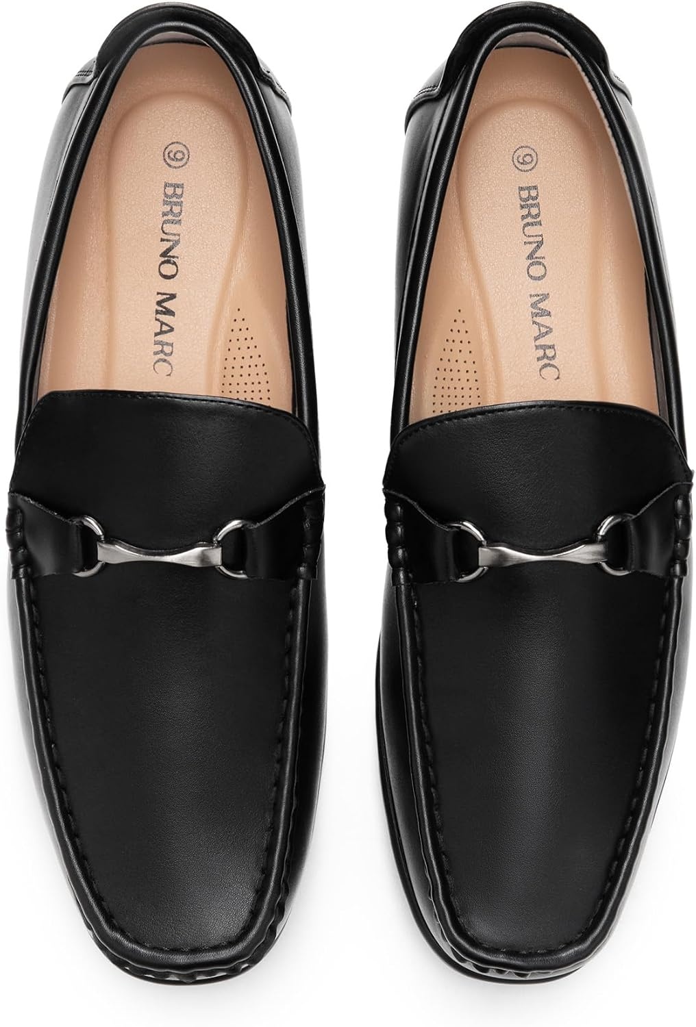 image:imageBruno Marc Mens Dress Loafers Slip on Driving Shoes Metal Bit Comfortable Casual Footwear Formal Business Office DailyBlack