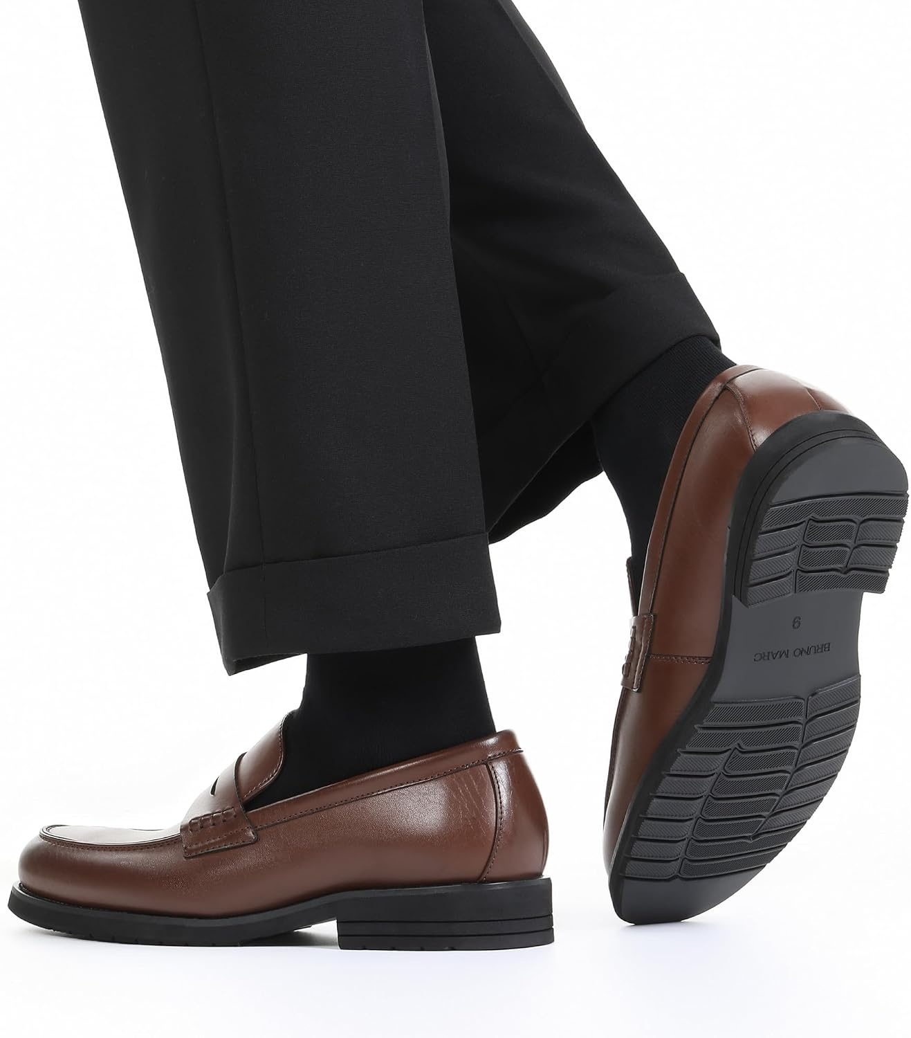 image:imageBruno Marc Mens Dress Slipon Penny Loafers Formal Shoes Comfort Classic Business Office Meeting Wedding DailyDark Brown