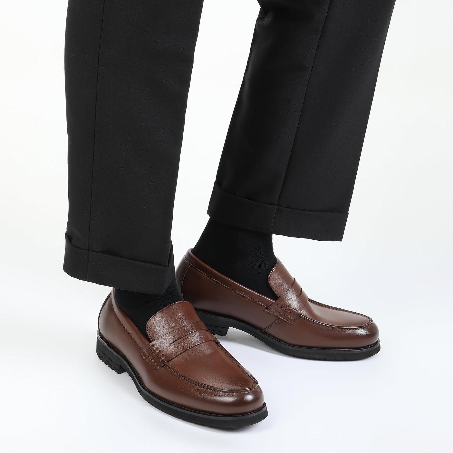 image:imageBruno Marc Mens Dress Slipon Penny Loafers Formal Shoes Comfort Classic Business Office Meeting Wedding DailyDark Brown