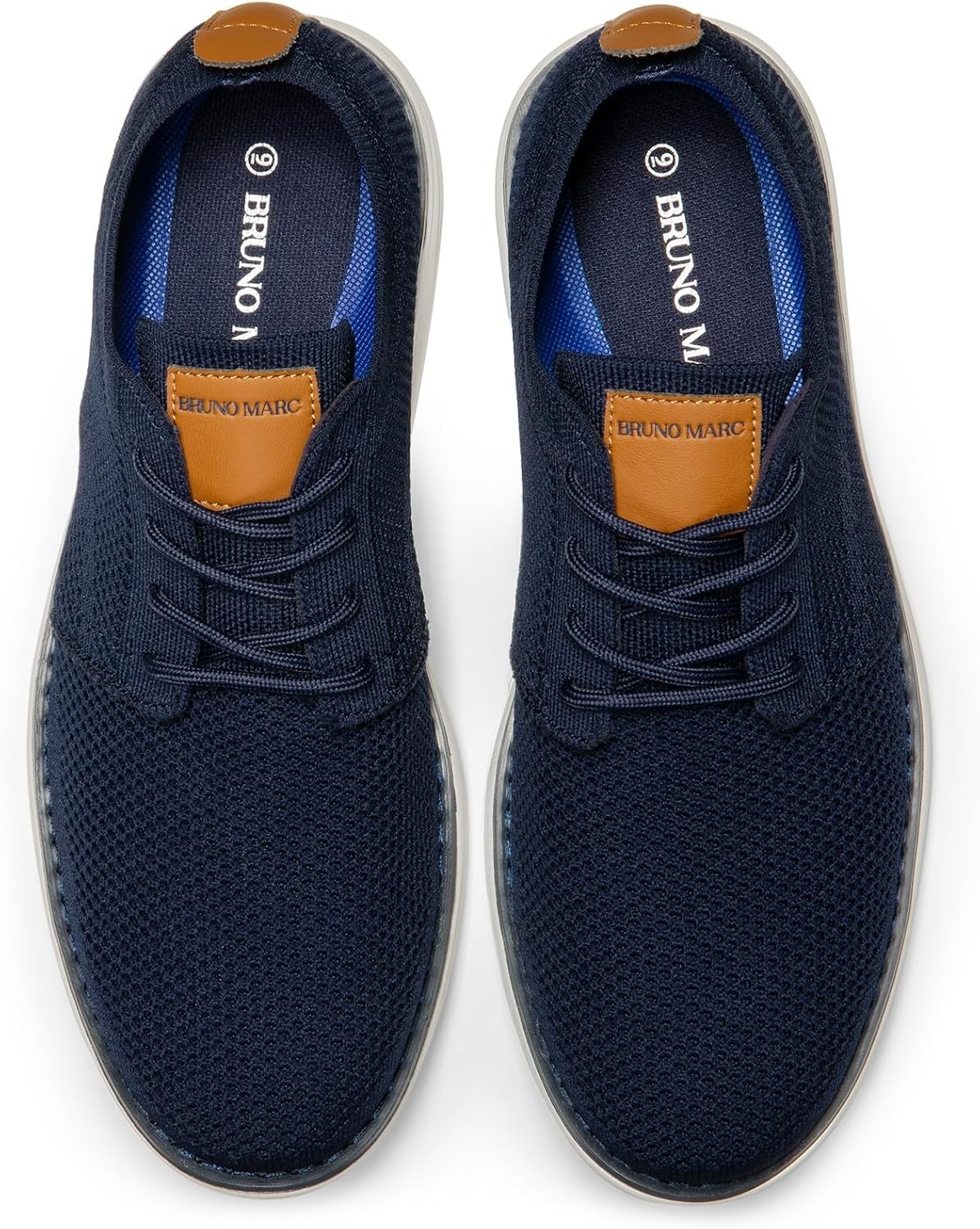 image:imageBruno Marc Mens KnitFlex Breeze Casual Dress Sneakers Breathable Lightweight Mesh LaceUp Derby Walking Shoes for Work amp WeekendDarkBlue