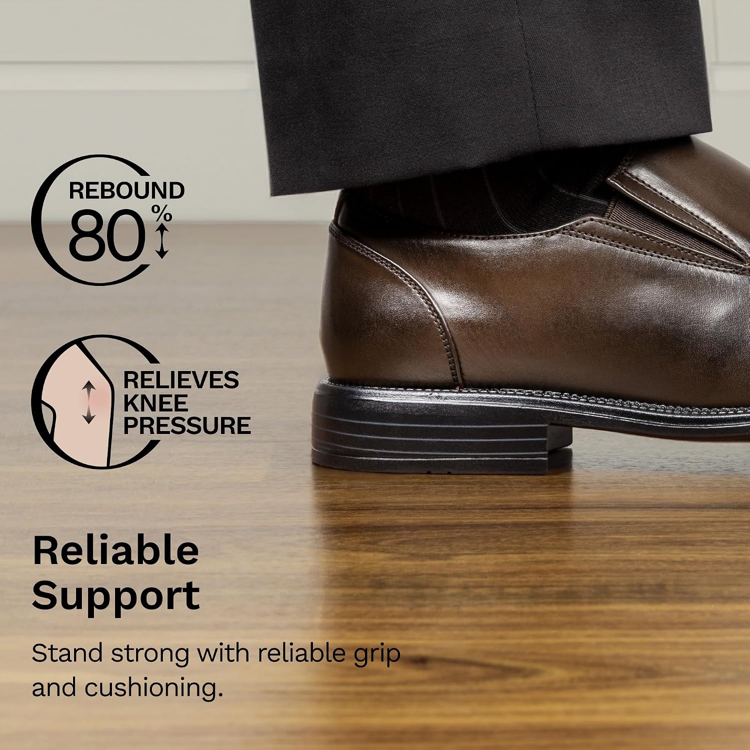 image:imageBruno Marc Mens Slip on Dress Loafers Shoes Formal Business Classic Square Toe Office Meeting Wedding Church DailyDark Brown