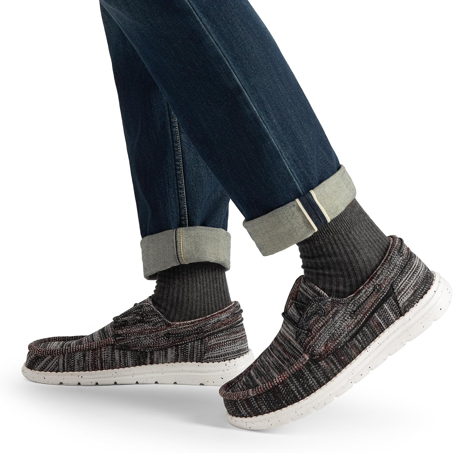 image:imageBruno Marc Mens Slipon Loafers Casual Boat Shoes Comfortable Lightweight Breathable Soft Flexible Daily Office Travel JourneyBlackRed