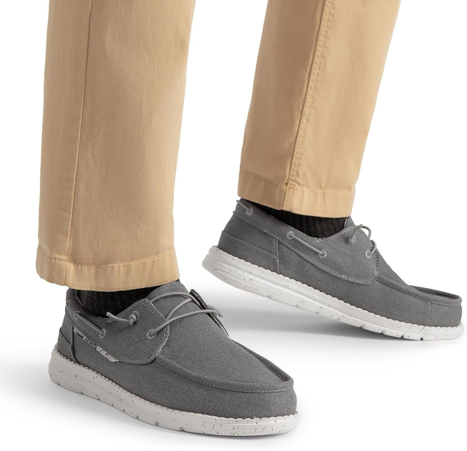 image:imageBruno Marc Mens Slipon Loafers Casual Boat Shoes Comfortable Lightweight Breathable Soft Flexible Daily Office Travel JourneyDark Grey