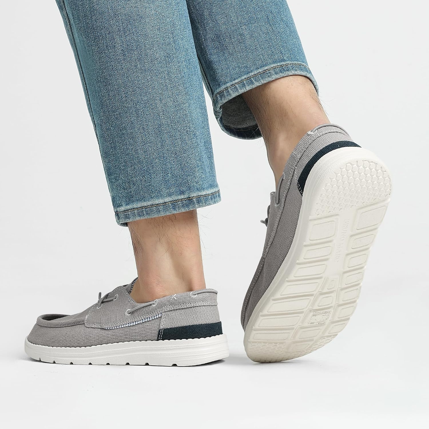image:imageBruno Marc Mens Slipon Loafers Casual Boat Shoes Comfortable Lightweight Breathable Soft Flexible Daily Office Travel JourneyGrey