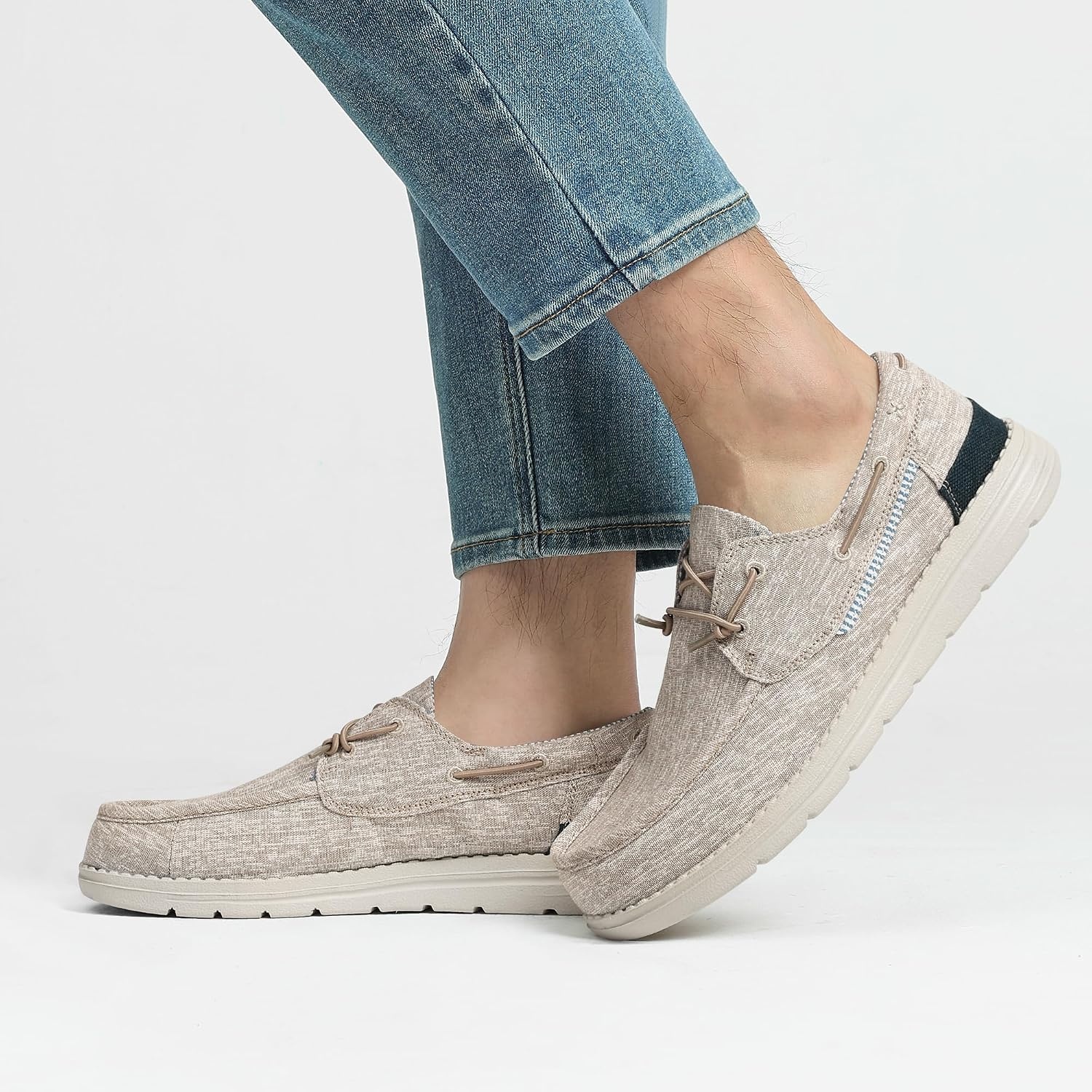 image:imageBruno Marc Mens Slipon Loafers Casual Boat Shoes Comfortable Lightweight Breathable Soft Flexible Daily Office Travel JourneyKhaki