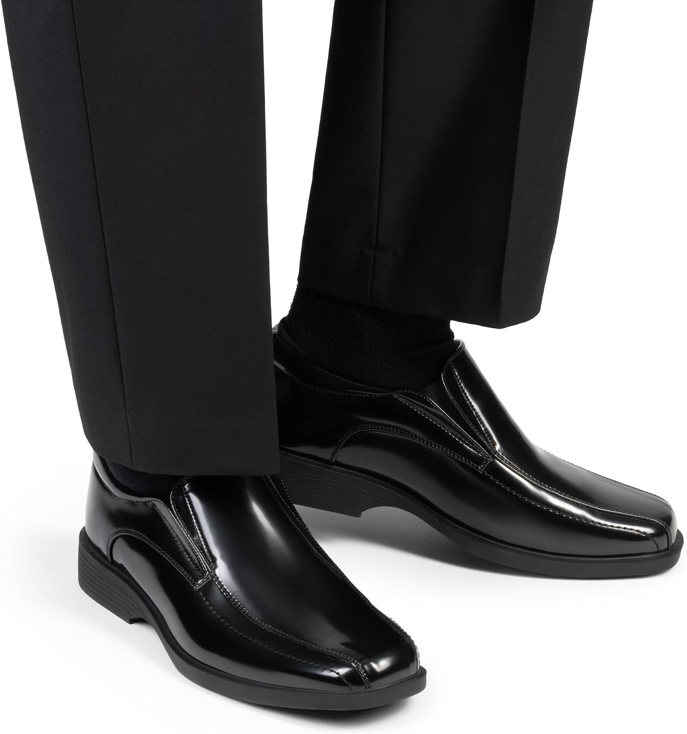image:imageBruno Marc Mens Square Toe Dress Loafers Shoes Classic Formal Slip Ons Wide Fit Business Formal Office Wedding Church Daily5black Pat