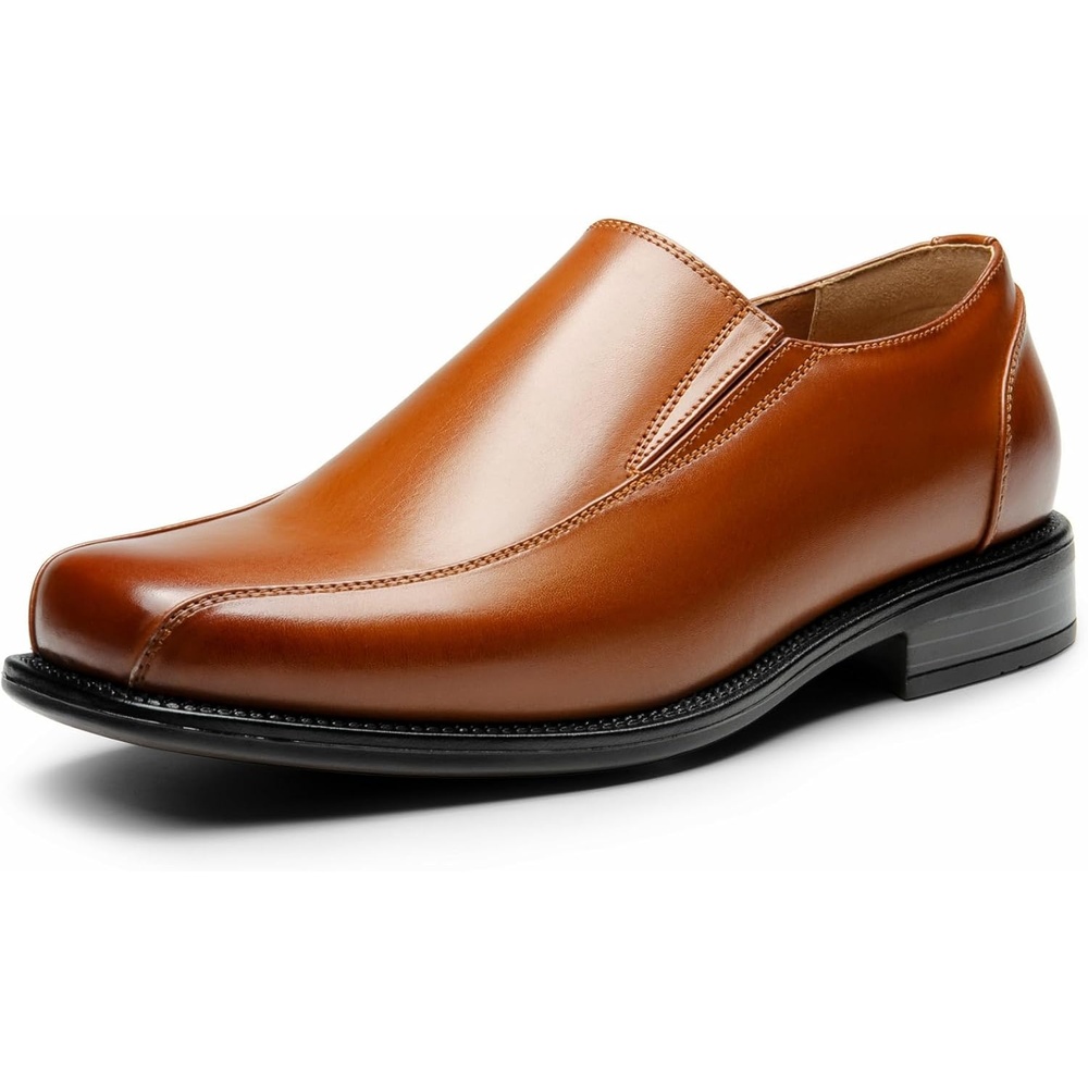 image:imageBruno Marc Mens Slip on Dress Loafers Shoes Formal Business Classic Square Toe Office Meeting Wedding Church DailyBrown