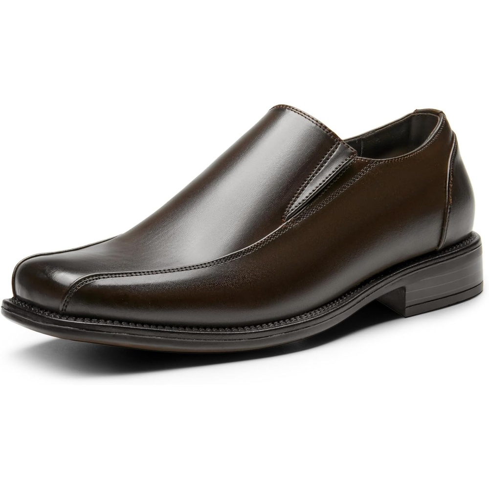 image:imageBruno Marc Mens Slip on Dress Loafers Shoes Formal Business Classic Square Toe Office Meeting Wedding Church DailyDark Brown