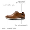 Bruno Marc Boy’s Casual Dress Oxford Sneaker | Vegan Leather Upper Breathable Lattice Slip-Resistant Outfit For Daily Wear Award Ceremonies Formal Gatherings(Brown)