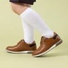 Bruno Marc Boy’s Casual Dress Oxford Sneaker | Vegan Leather Upper Breathable Lattice Slip-Resistant Outfit For Daily Wear Award Ceremonies Formal Gatherings(Brown)