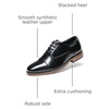 Bruno Marc Boy’s Classic Oxfords Dress Shoes | Classic Boy’s Dress Shoes smooth synthetic leather upper with a cap toe design(Black)