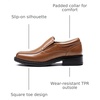 Bruno Marc Boy’s Dress Shoes Slip on Loafers | Classic Square Toe Comfortable Support Formal Church Wedding Party Family Celebration(Brown)