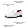 Bruno Marc Boy’s Dress Shoes Tuxedo Loafers | Comfortable Kids Slip on Formal Wedding Party Graduation Church School Daily(White)