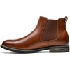 Bruno Marc Men’s Classic Chelsea Ankle Dress Boots | Crease-Resistant Soft Upper, Cushioned PU Sponge Insole,Textured TPR Outsole for Men Smart Casual Occasions(1-brown)