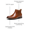 Bruno Marc Men’s Classic Chelsea Ankle Dress Boots | Crease-Resistant Soft Upper, Cushioned PU Sponge Insole,Textured TPR Outsole for Men Smart Casual Occasions(1-brown)