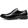 Bruno Marc Men’s Dress Classic Comfort Oxfords Shoes | Soft Synthetic Leather Upper, Comfy Insole, Durable Outsole For Work, Weddings, Formal Occasions(Black/Pat)