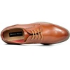 Bruno Marc Men’s Dress Classic Comfort Oxfords Shoes | Soft Synthetic Leather Upper, Comfy Insole, Durable Outsole For Work, Weddings, Formal Occasions(Brown)