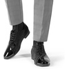 Bruno Marc Men’s Dress Tuxedo Patent Formal Oxford | Business Classic Patent Velvet Lace-up Formal Caden Oxford Shoes high craftsmanship Supportive Steps(Black)