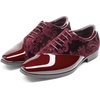 Bruno Marc Men’s Dress Tuxedo Patent Formal Oxford | Business Classic Patent Velvet Lace-up Formal Caden Oxford Shoes high craftsmanship Supportive Steps(Dark Red)