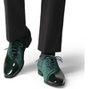 Bruno Marc Men’s Dress Tuxedo Patent Formal Oxford | Business Classic Patent Velvet Lace-up Formal Caden Oxford Shoes high craftsmanship Supportive Steps(Dark Green)