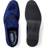 Bruno Marc Men’s Dress Tuxedo Shoes Slip-on Loafers | Patent Leather Velvet Wedding Prom Party Banquet Daily Formal Office(Blue)