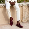 Bruno Marc Men’s Dress Tuxedo Shoes Slip-on Loafers | Patent Leather Velvet Wedding Prom Party Banquet Daily Formal Office(Red Wine)