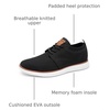 Bruno Marc Men’s KnitFlex Breeze Casual Dress Sneakers | Breathable Lightweight Mesh Lace-Up Derby Walking Shoes for Work & Weekend(Black)