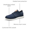 Bruno Marc Men’s KnitFlex Breeze Casual Dress Sneakers | Breathable Lightweight Mesh Lace-Up Derby Walking Shoes for Work & Weekend(Dark/Blue)