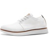 Bruno Marc Men’s KnitFlex Breeze Casual Dress Sneakers | Breathable Lightweight Mesh Lace-Up Derby Walking Shoes for Work & Weekend(White)