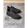Bruno Marc Men’s Non Slip Work Shoes | Walking Slip Resistance Food Service Chef Kitchen Restaurant Sneakers Comfortable Lightweight(Black)