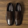 Bruno Marc Men’s Slip on Dress Loafers Shoes | Formal Business Classic Square Toe Office Meeting Wedding Church Daily(Dark Brown)