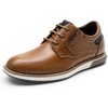 Bruno Marc Boy’s Casual Dress Oxford Sneaker | Vegan Leather Upper Breathable Lattice Slip-Resistant Outfit For Daily Wear Award Ceremonies Formal Gatherings(Brown)