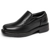 Bruno Marc Boy’s Dress Shoes Slip on Loafers | Classic Square Toe Comfortable Support Formal Church Wedding Party Family Celebration(Black)