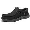 Bruno Marc Men’s Arch Support Casual Slip-on Shoes Loafers | Non Slip Comfortable Lightweight Boat Shoes Daily Office Travel Journey(Black)