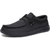 Bruno Marc Men’s Casual Slip-on Loafers Shoes | Comfortable Lightweight Breathable Stretch Soft Flexible Daily Office Travel Journey(Black)