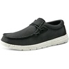 Bruno Marc Men’s Casual Slip-on Loafers Shoes | Comfortable Lightweight Breathable Stretch Soft Flexible Daily Office Travel Journey(Black/White)
