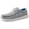 Bruno Marc Men’s Casual Slip-on Loafers Shoes | Comfortable Lightweight Breathable Stretch Soft Flexible Daily Office Travel Journey(Grey/Blue)