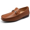 Bruno Marc Men’s Dress Loafers Slip on Driving Shoes | Metal Bit Comfortable Casual Footwear Formal Business Office Daily(Tan)